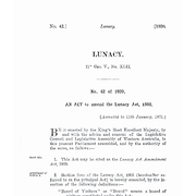 Lunacy Act Amendment Act 1920